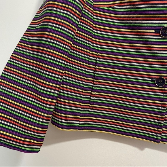 NEW Talbots Skirt Blazer Suit Set rainbow stripes - Picture 5 of 13